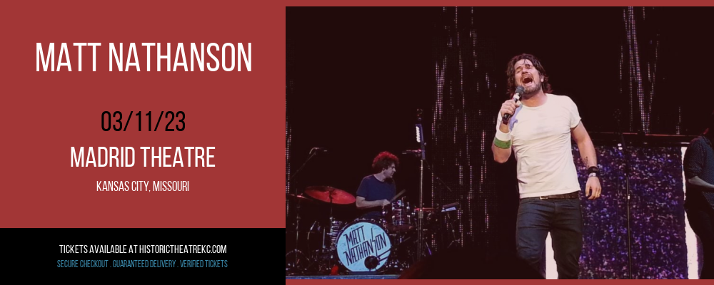 Matt Nathanson at Madrid Theatre tickets Matt Nathanson at Madrid Theatre
