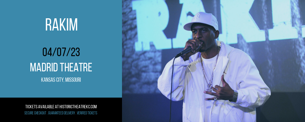 Rakim at Madrid Theatre tickets Rakim at Madrid Theatre